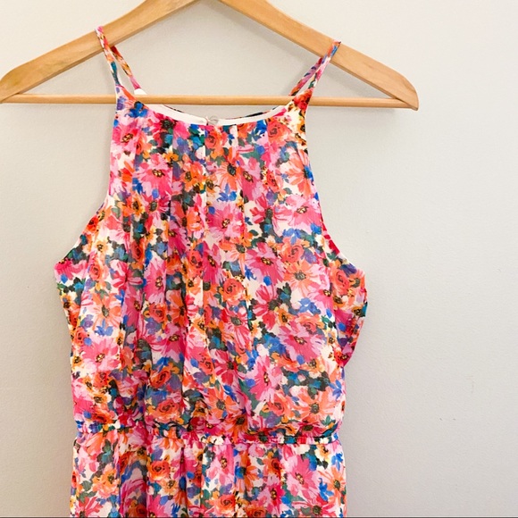 Francesca’s Floral High Neck Mini Dress - Picture 3 of 7